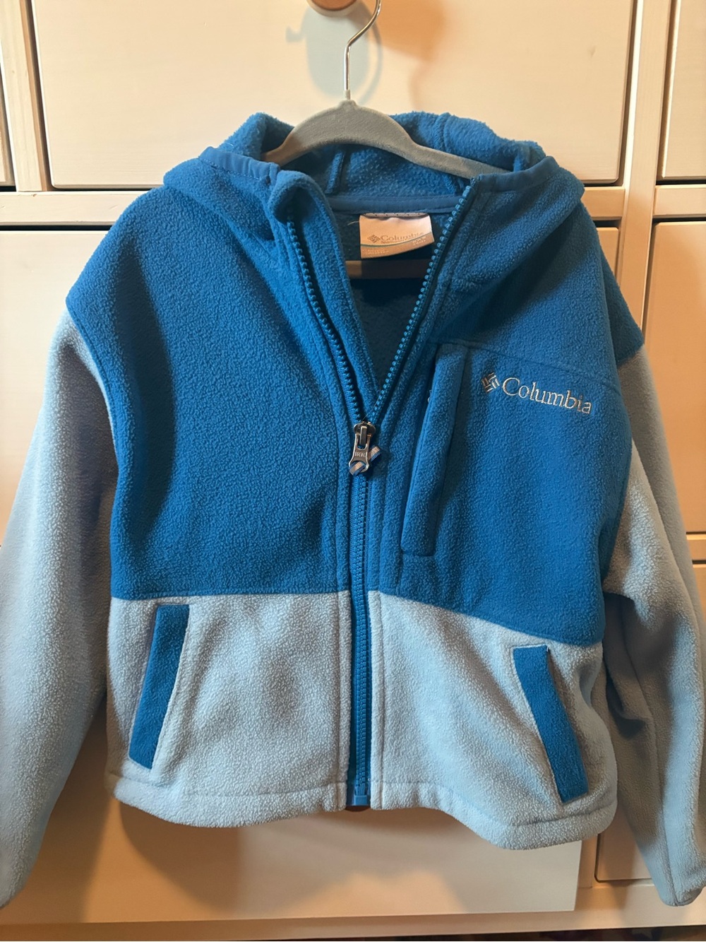 Columbia Kids Two-Tone Blue Fleece Zip Hoodie NWT